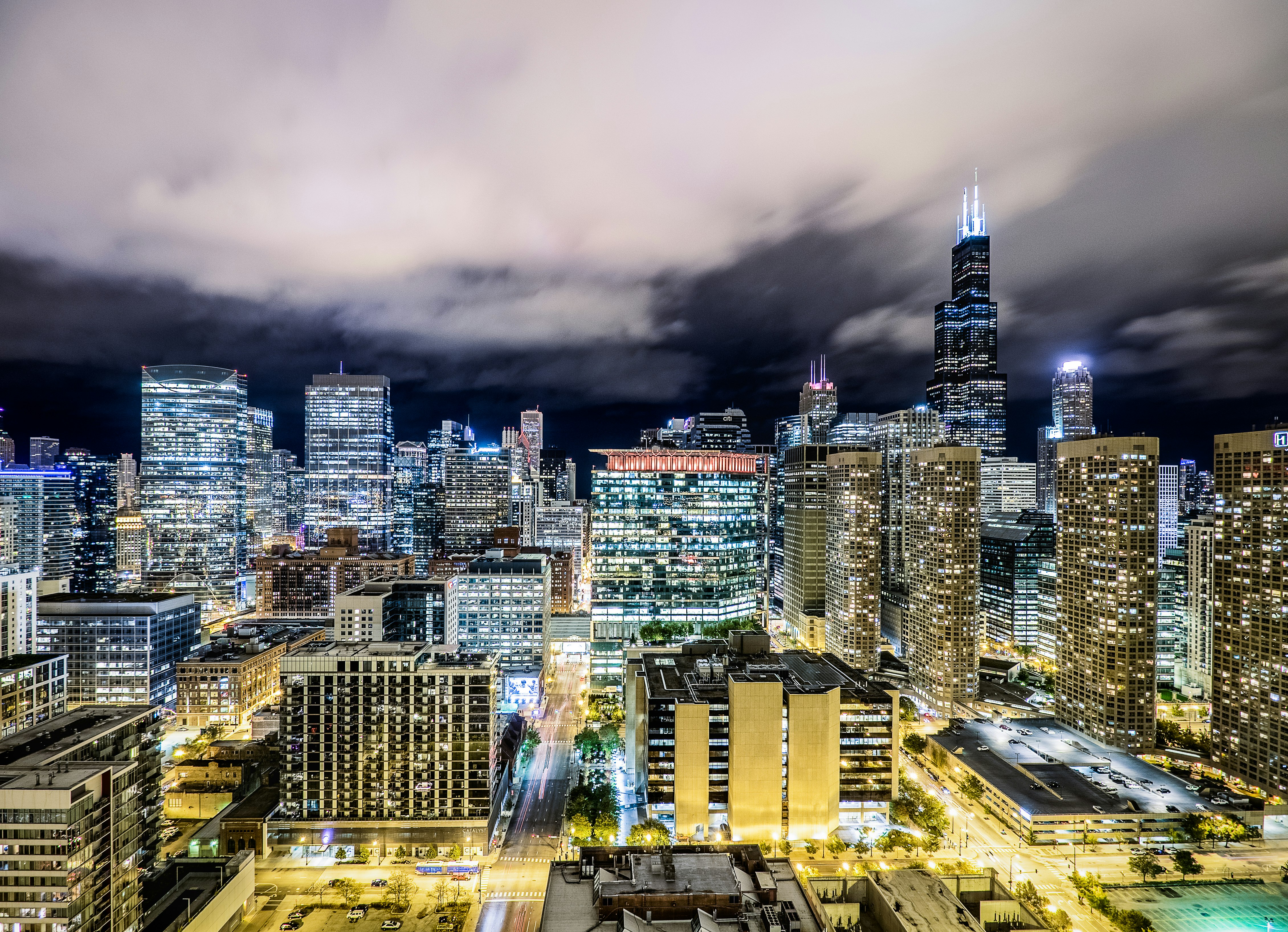 photo of city during night time